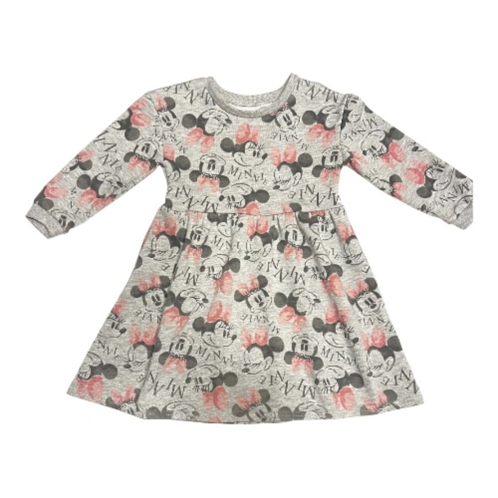 Disney Junior Girl's Minnie Mouse Dress Soft Gray Size 5T